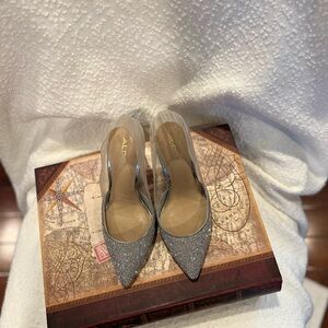 Aldo Sparkling Silver Pointed Heels